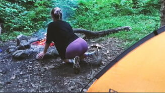 Teen sex in the forest, in a tent. REAL VIDEO